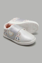Load image into Gallery viewer, Redtag-Silver-Floral-Print-Sneaker-Character,-Colour:Silver,-Filter:Girls-Footwear-(1-to-3-Yrs),-ING-Casual-Shoes,-New-In,-New-In-ING-FOO,-Non-Sale,-W21B-Infant-Girls-1 to 3 Years