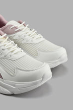 تنزيل الصورة على معرض الصور، Redtag-White-Sneaker-With-Lilac-Inset-Sneakers-Women's-
