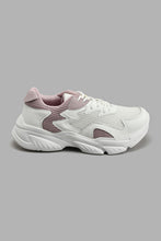 تنزيل الصورة على معرض الصور، Redtag-White-Sneaker-With-Lilac-Inset-Sneakers-Women's-