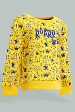 تنزيل الصورة على معرض الصور، Redtag-Mustard-Roar-Printed-Sweatshirt-With-Track-Active-Jog-Set-Colour:Mustard,-Filter:Infant-Boys-(3-to-24-Mths),-Infant-Boys-Sets,-New-In,-New-In-INB,-Non-Sale,-Section:Kidswear,-W21B-Infant-Boys-3 to 24 Months