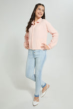 Load image into Gallery viewer, Redtag-Pink--Crop-Top-Shirt-Blouses-Senior-Girls-9 to 14 Years