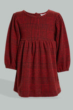 Load image into Gallery viewer, Redtag-Checkered-Dress-Colour:Burgundy,-Filter:Infant-Girls-(3-to-24-Mths),-Infant-Girls-Dresses,-New-In,-New-In-ING,-Non-Sale,-Section:Kidswear,-W21B-Infant-Girls-3 to 24 Months