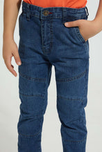 Load image into Gallery viewer, Redtag-Blue-Slant-Pocket-Jean-Jeans-Pull-On-Boys-2 to 8 Years