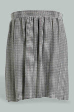 Load image into Gallery viewer, Redtag-Grey/Black-Tweed-Pleated-Skirts-Skirts-Senior-Girls-9 to 14 Years