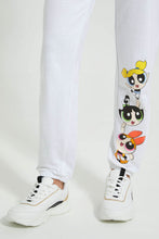 Load image into Gallery viewer, Redtag-White-Powerpuff-Print-Jogger-Joggers-Women's-