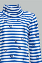 تنزيل الصورة على معرض الصور، Redtag-Navy-Mickey-Mouse-Printed-High-Neck-Tshirt-Character-Infant-Boys-3 to 24 Months