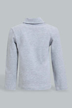 تنزيل الصورة على معرض الصور، Redtag-Grey-Superman-High-Neck-Tshirt-Long-Sleeves-Infant-Boys-3 to 24 Months