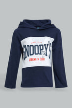Load image into Gallery viewer, Redtag-Navy-Snoopy-Hoody-Tshirt-Long-Sleeves-Infant-Boys-3 to 24 Months