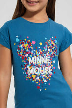 تنزيل الصورة على معرض الصور، Redtag-Navy-Minnie-Mouse-Tee-Blouses-Girls-2 to 8 Years