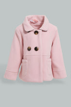 Load image into Gallery viewer, Redtag-Pink-Melton-Jacket-Jackets-Infant-Girls-3 to 24 Months