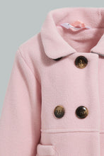 Load image into Gallery viewer, Redtag-Pink-Melton-Jacket-Jackets-Infant-Girls-3 to 24 Months
