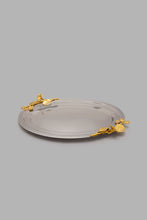 تنزيل الصورة على معرض الصور، Redtag-Silver-Hammered-Oval-Tray-Trays-Home-Dining-