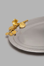 تنزيل الصورة على معرض الصور، Redtag-Silver-Hammered-Oval-Tray-Trays-Home-Dining-