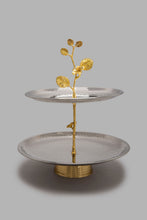 Load image into Gallery viewer, Redtag-Silver-Hammered-2-Tier-Serving-Dish-Serving-Dish-Home-Dining-