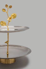 Load image into Gallery viewer, Redtag-Silver-Hammered-2-Tier-Serving-Dish-Serving-Dish-Home-Dining-