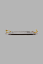 تنزيل الصورة على معرض الصور، Redtag-Silver-Hammered-Rectangle-Tray-Trays-Home-Dining-