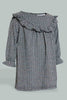Redtag-Ing-Frilled-Houndstooth-Dress-Dresses-Infant-Girls-3 to 24 Months