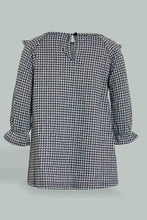 Load image into Gallery viewer, Redtag-Ing-Frilled-Houndstooth-Dress-Dresses-Infant-Girls-3 to 24 Months