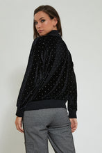 Load image into Gallery viewer, Black Studded Sweatshirt