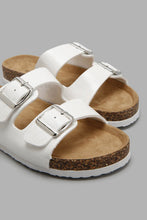 Load image into Gallery viewer, Redtag-Strappy-Buckle-Comfort-Mule-Character,-Colour:White,-Filter:Women's-Footwear,-New-In,-New-In-Women-FOO,-Non-Sale,-W21B,-Women-Flip-Flops-Women's-