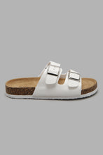 Load image into Gallery viewer, Redtag-Strappy-Buckle-Comfort-Mule-Character,-Colour:White,-Filter:Women's-Footwear,-New-In,-New-In-Women-FOO,-Non-Sale,-W21B,-Women-Flip-Flops-Women's-