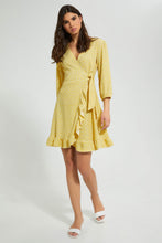Load image into Gallery viewer, Redtag-Print-Wrap-Skater-Short-Dress-Dresses-Women's-