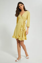 Load image into Gallery viewer, Redtag-Print-Wrap-Skater-Short-Dress-Dresses-Women's-