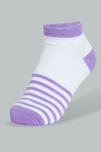 Load image into Gallery viewer, Redtag-Assorted-Stripe-Printed-Ankle-Socks-(5-Pack)-Ankle-Socks-Women's-