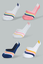 تنزيل الصورة على معرض الصور، Redtag-Assorted-Stripe-Printed-Invisible-Socks-(5-Pack)-Invisible-Women's-