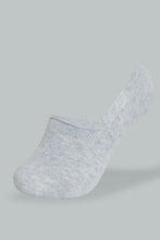 Load image into Gallery viewer, Redtag-White/Black/Grey-Melange-Plain-Invisible-Socks-(3-Pack)-Invisible-Women's-