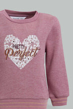 Load image into Gallery viewer, Redtag-Pink-Heart-Patch-Jogsuit-Colour:Pink,-Filter:Infant-Girls-(3-to-24-Mths),-Infant-Girls-Sets,-New-In,-New-In-ING,-Non-Sale,-Section:Kidswear,-W21B-Infant-Girls-3 to 24 Months