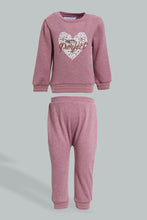 Load image into Gallery viewer, Redtag-Pink-Heart-Patch-Jogsuit-Colour:Pink,-Filter:Infant-Girls-(3-to-24-Mths),-Infant-Girls-Sets,-New-In,-New-In-ING,-Non-Sale,-Section:Kidswear,-W21B-Infant-Girls-3 to 24 Months