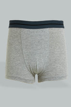 Load image into Gallery viewer, Redtag-Bsr-3-Pc-Pack-Boxer-Short-(Navy/Grey-Mel/White)-Boxers-Senior-Boys-9 to 14 Years