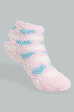Load image into Gallery viewer, Redtag-Pink-Heart-Jacquard-Fluffy-Socks-365,-Colour:Pink,-Filter:Girls-(2-to-8-Yrs),-Girls-Socks,-IMP,-New-In,-New-In-GIR,-Non-Sale,-Section:Kidswear-Girls-