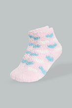 Load image into Gallery viewer, Redtag-Pink-Heart-Jacquard-Fluffy-Socks-365,-Colour:Pink,-Filter:Girls-(2-to-8-Yrs),-Girls-Socks,-IMP,-New-In,-New-In-GIR,-Non-Sale,-Section:Kidswear-Girls-