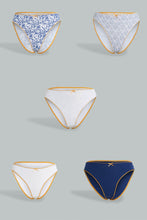 Load image into Gallery viewer, Redtag-Assorted-Print/Plain-Hi-Leg-Briefs-(5-Pack)-Briefs-Hi-Leg-Women's-