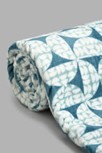 Load image into Gallery viewer, Redtag-Teal-Geometric-Print-Ultra-Soft-Blanket-(Single-Size)-Blankets-Home-Bedroom-