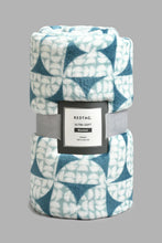 Load image into Gallery viewer, Redtag-Teal-Geometric-Print-Ultra-Soft-Blanket-(Single-Size)-Blankets-Home-Bedroom-