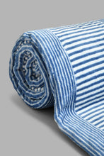 Load image into Gallery viewer, Redtag-Blue-Stripe-Print-Ultra-Soft-Blanket-(Single-Size)-Blankets-Home-Bedroom-