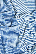 Load image into Gallery viewer, Redtag-Blue-Stripe-Print-Ultra-Soft-Blanket-(Single-Size)-Blankets-Home-Bedroom-