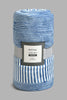 Redtag-Blue-Stripe-Print-Ultra-Soft-Blanket-(Single-Size)-Blankets-Home-Bedroom-