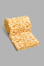Load image into Gallery viewer, Redtag-Mustard-Floral-Print-Ultra-Soft-Blanket-(Double-Size)-Blankets-Home-Bedroom-