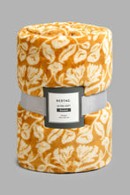 Load image into Gallery viewer, Redtag-Mustard-Floral-Print-Ultra-Soft-Blanket-(Double-Size)-Blankets-Home-Bedroom-