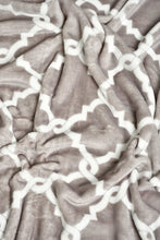 Load image into Gallery viewer, Grey Geometric Ultra Soft Blanket (Double Size)