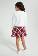 تنزيل الصورة على معرض الصور، Redtag-Assorted-Checkered-Jaquard-Dress-Dresses-Girls-2 to 8 Years