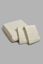 Load image into Gallery viewer, Redtag-Cream-Square-3-Piece-Bedspread-Set-
(Double-Size)-BED-PHANTASMAGORIA-3,-Colour:Cream,-Filter:Home-Bedroom,-HMW-BED-Bedspreads,-New-In,-New-In-HMW-BED,-Non-Sale,-Section:Homewares,-W21B-Home-Bedroom-