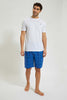 Redtag-White-T-Shirt-With-Flannel-Shorts-Set-Colour:White,-Filter:Men's-Clothing,-Men-Pyjama-Sets,-New-In,-New-In-Men,-Non-Sale,-Section:Men,-W21B-Men's-