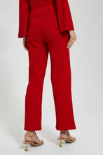 تنزيل الصورة على معرض الصور، Redtag-Red-Textured-Wide-Leg-Pant-Celebrity-Trousers,-Colour:Red,-Filter:Women's-Clothing,-New-In,-New-In-LDC,-Non-Sale,-S22A,-Section:Women,-TBL-Women's-