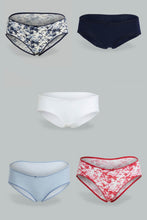 Load image into Gallery viewer, Redtag-Assorted-Print-/-Plain-Boyleg-Brief-(5-Pack)-Briefs-Boyleg-Women's-