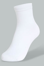 Load image into Gallery viewer, Redtag-White-4Pk-Plain-Crew-Socks-Full-Length-Girls-2 to 8 Years